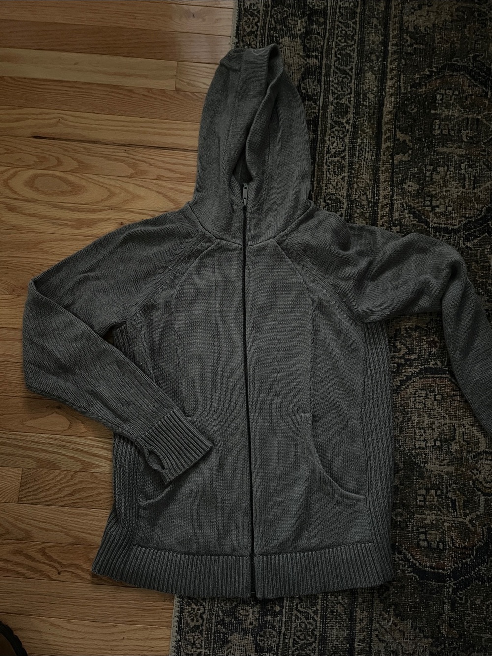 lululemon athletica Women's Gray Zip-Up Hoodie Sweater